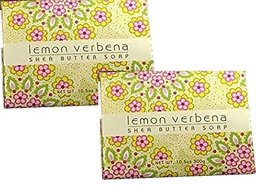 Greenwich Bay Trading Company Set of Two 10.5 oz Shea Butter Soap Bars (Lemon Verbena)