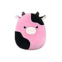 Squishmallows Original 8in Pollyanna The Black and Pink Cow - Official Jazwares Plush (Little)