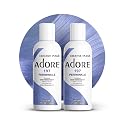 Adore Semi Permanent Hair Color (197 Periwinkle) (2 Pack) | Vegan & Cruelty-Free Blue Hair Dye | No Ammonia, No Peroxide, No Alcohol | 4 Fl Oz