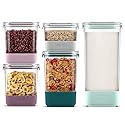Ello Airtight Food Storage Plastic Canisters with Non-Slip Base Locking Lids and Labels for Kitchen and Pantry Organization Perfect for Sugar…