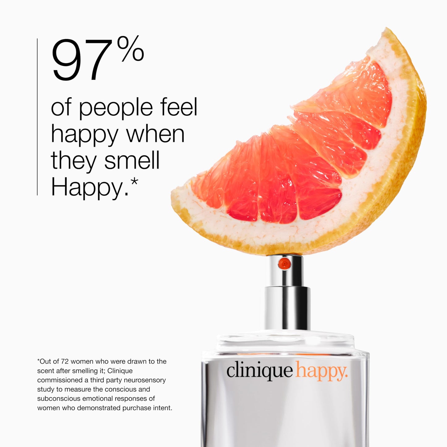 Clinique Happy Eau de Parfum Spray | Notes of Grapefruit, Bergamot, Hawaiian Wedding Flower + Spring Mimosa | Perfumes for Women, 1 Fl Oz