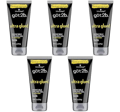 Got2b Ultra Glued Invincible Styling Gel, 6 oz (Pack of 5)