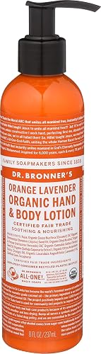 Dr Bronners Orange Lavender Organic Lotion, 8 Ounce -- 6 per case.