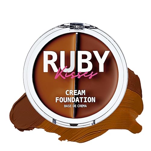 Ruby Kisses 3D Face Creator Cream Foundation & Concealer, 12 Hours Long Lasting, Medium to Full Coverage, Non-Greasy, Ideal for Makeup & Contour