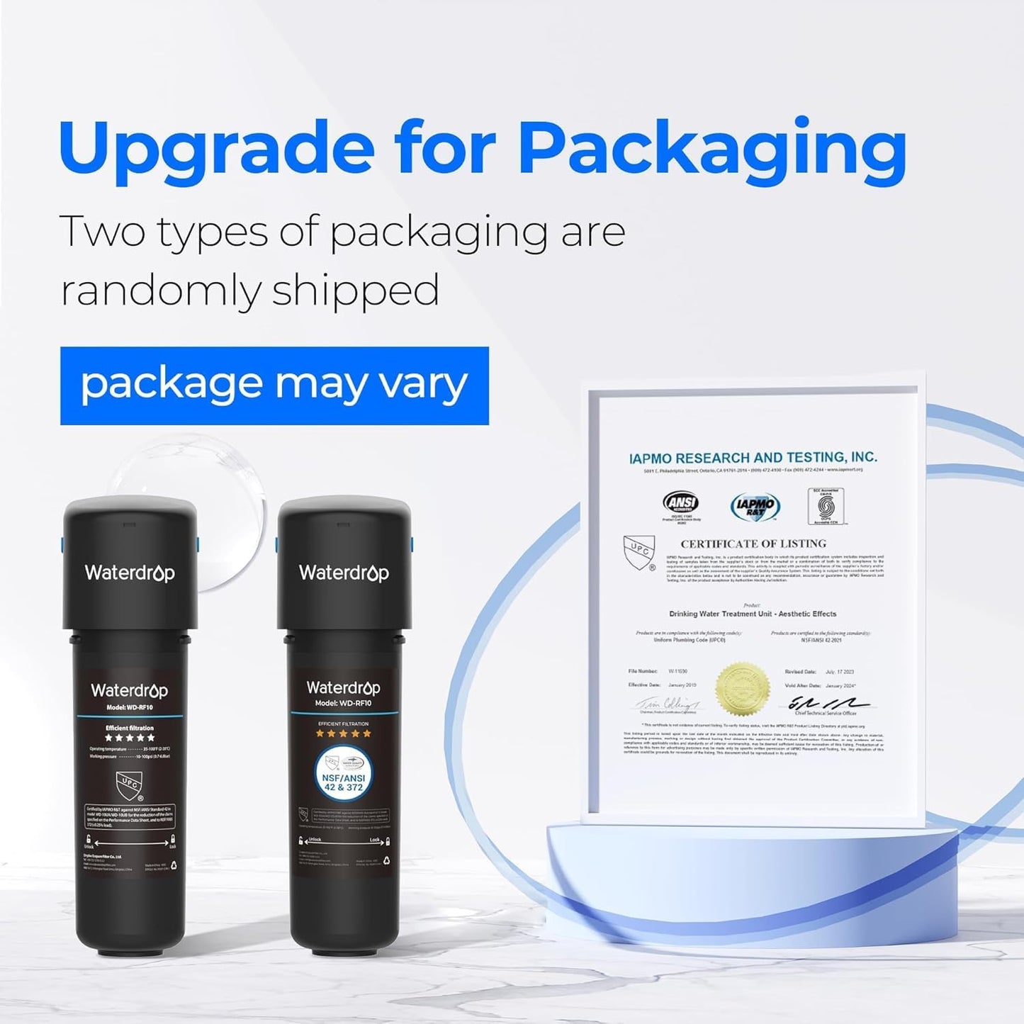 Waterdrop 10UA Under Sink Water Filter – Reduces PFAS, Lead, Chlorine, Bad Taste & Odor, Direct Connect, NSF/ANSI 42, 8K Gallons