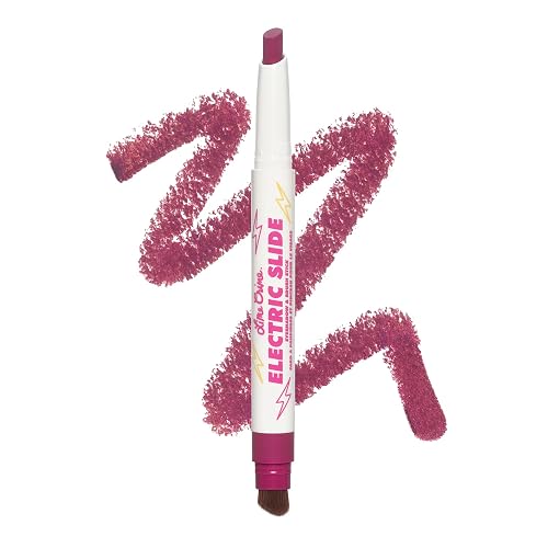 Lime Crime Electric Slide Eyeshadow & Brush Stick, As If - Lightweight 2-in-1 Eyeshadow Smudge Stick with Angled Brush for Long Lasting & Natural