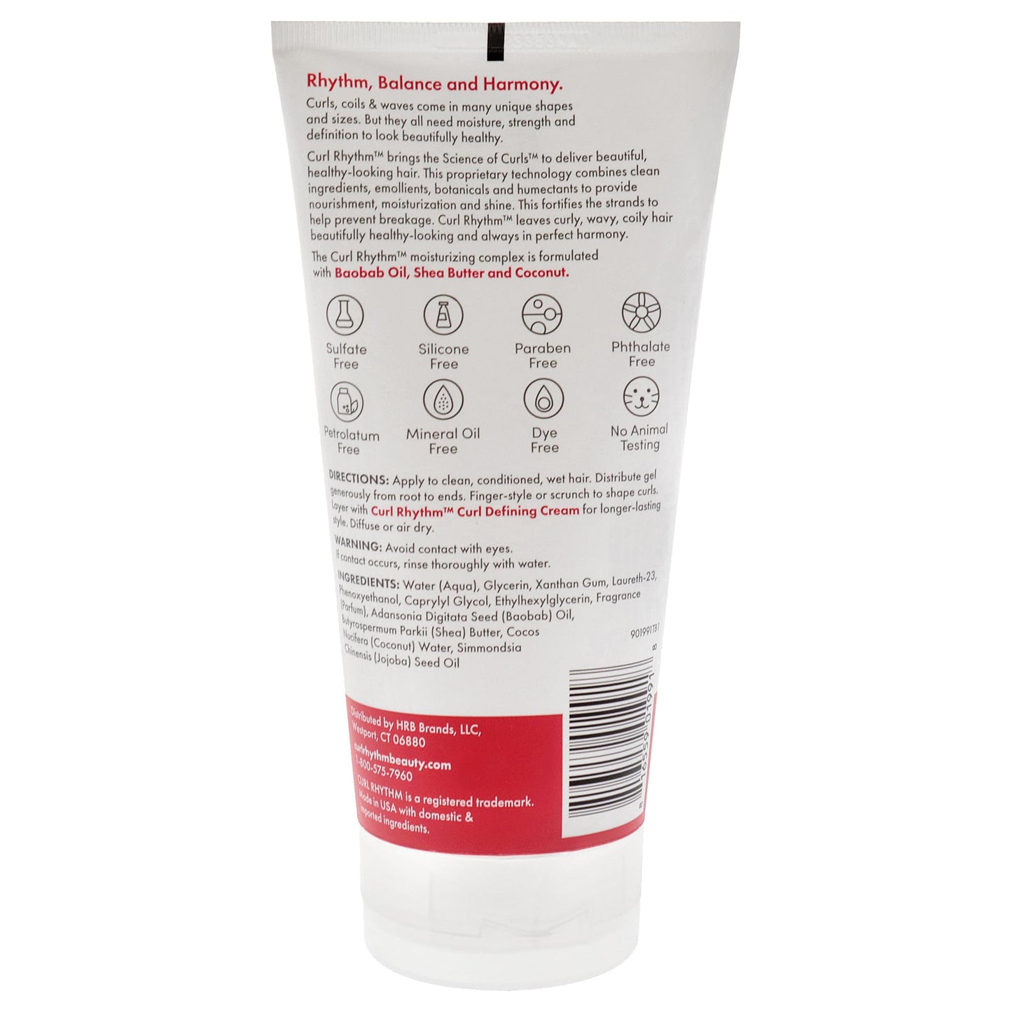 Curl Rhythm Jojoba Curl Gel - Defining Hair Gel for Bouncy, Nourished Curls - Curly Hair Styling Gel with Shea and Coconut - Sulfate Free - 6 oz