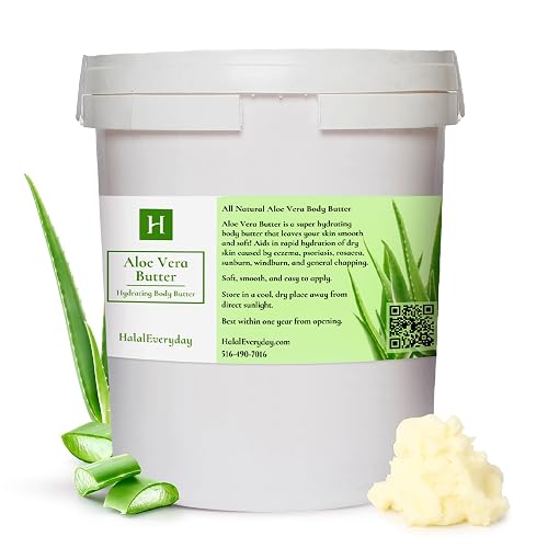 SAAQIN Aloe Vera Butter -Hydration of Dry Skin Caused By Eczema, Psoriasis, Rosacea, Sun Burn, Wind Burn, and General Chapping 16 Oz
