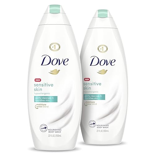 Dove Sensitive Skin Body Wash Hypoallergenic Gently Cleanses & Nourishes Skin Sensitive Skin Moisturizing and Sulfate Free 22 oz 2 Count