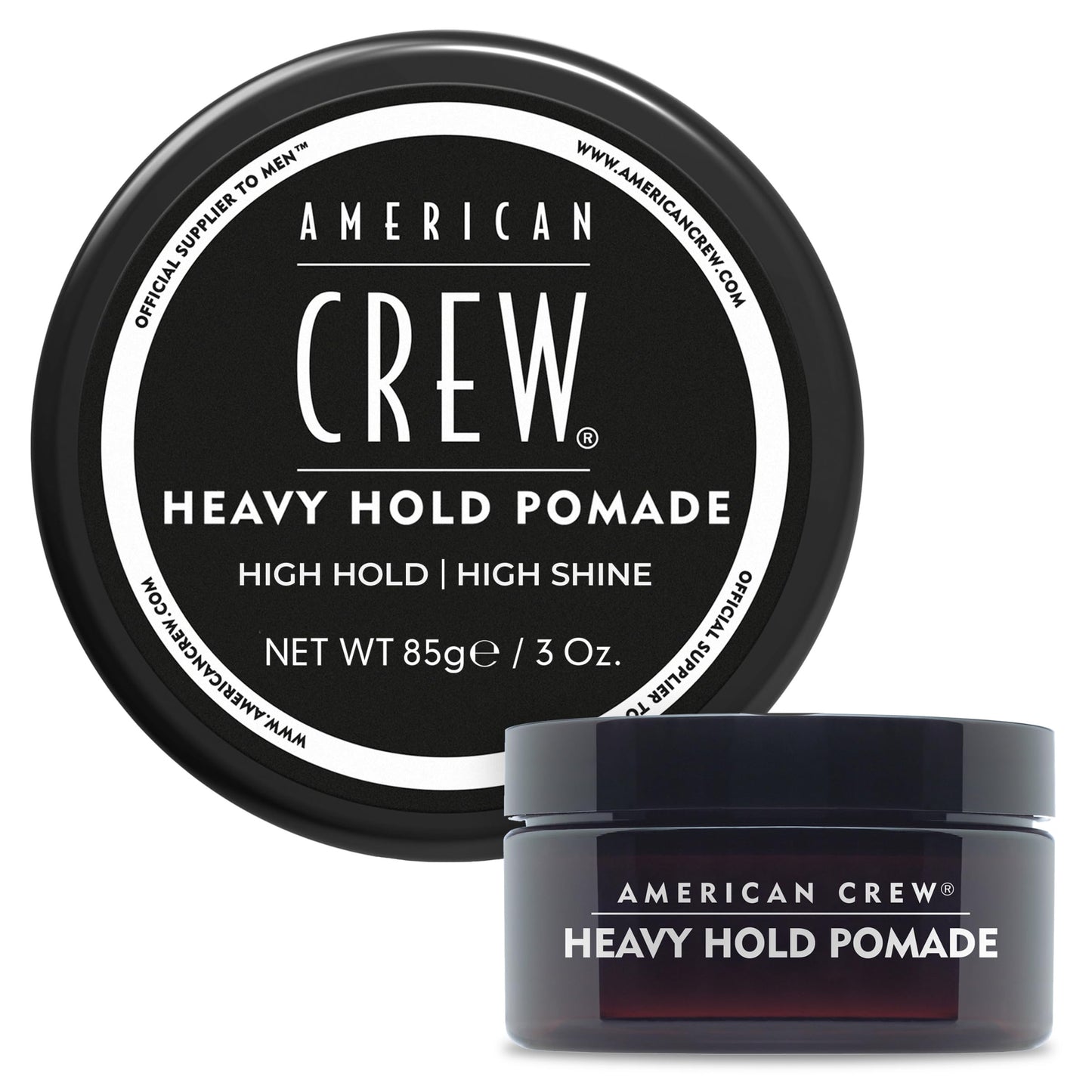 American Crew Men's Hair Pomade, Like Styling Gel with Heavy Hold & High Shine, Stocking Stuffer for Him, 3 oz