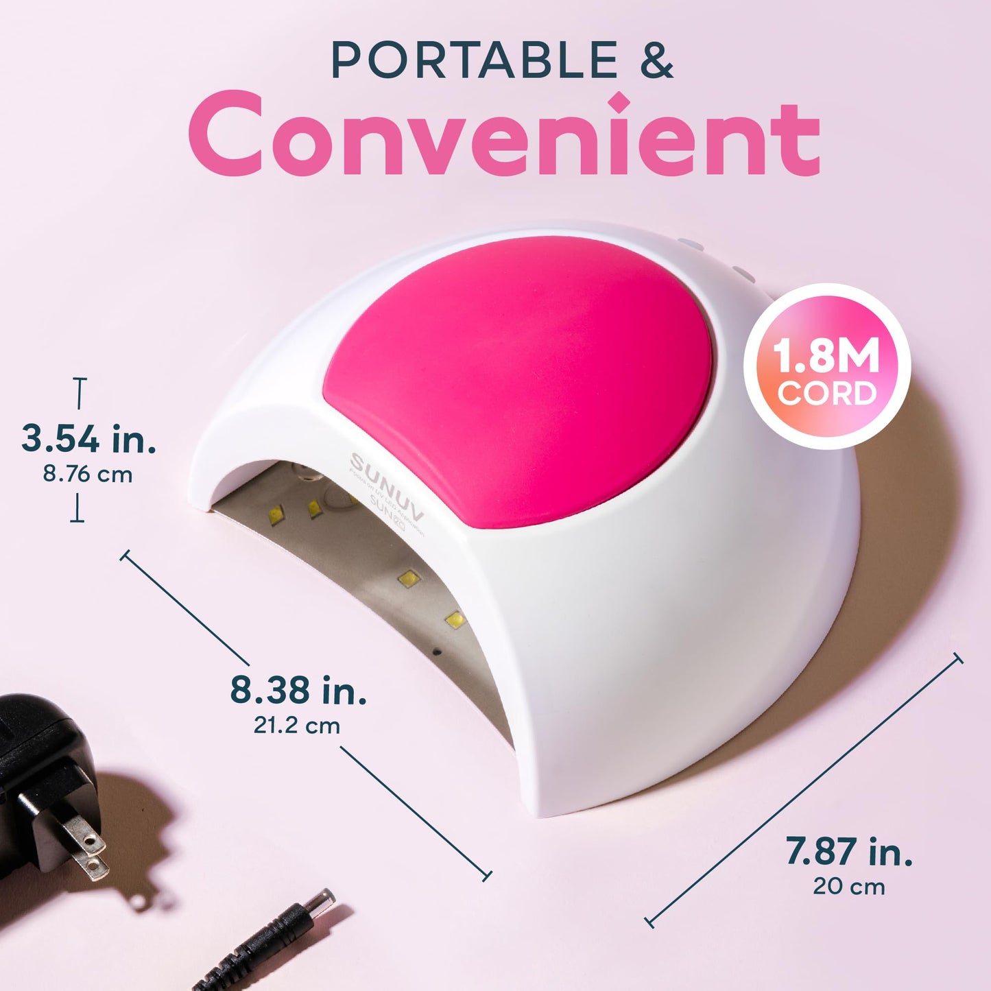 SUNUV SUN2C UV Light for Nails, UV LED Nail Lamp with 4 Timer Settings, Curing Lights Compatible with All Gel Polish Rose Beauty and Personal Care SUNUV