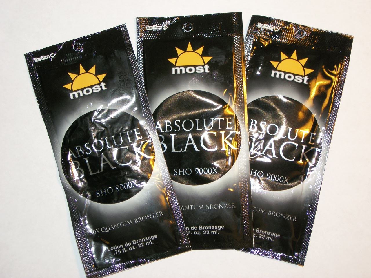 3 packets 2010 Absolute Black SHO 9000x 50X Quantum bronzers