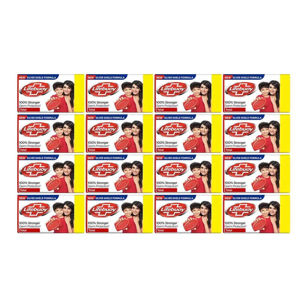 Lifebuoy Total Red Soap, 16-Count - 44 grams each