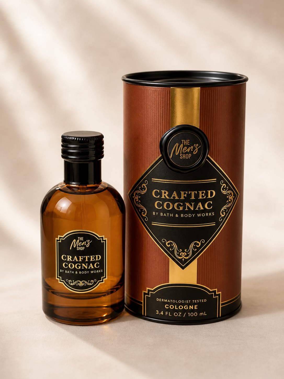 Bath & Body Works Crafted Cognac Cologne 3.4 oz - Warm Spiced Citrus & Tonka Men’s Fragrance