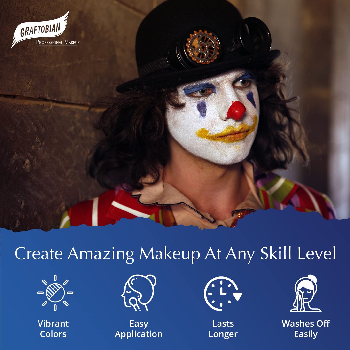 Graftobian Makeup ProPaint Face & Body Paint - Face Painting Set 5oz - Halloween Makeup - Costume Makeup for Adults - Body Paints for Adults - Face