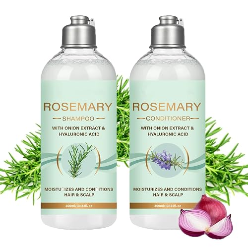 Onion and Rosemary Shampoo & Conditioner Set, Hair Growth Shampoo for Stronger, Thicker and Longer Hair, Deep Cleansing, Promotes Scalp Health