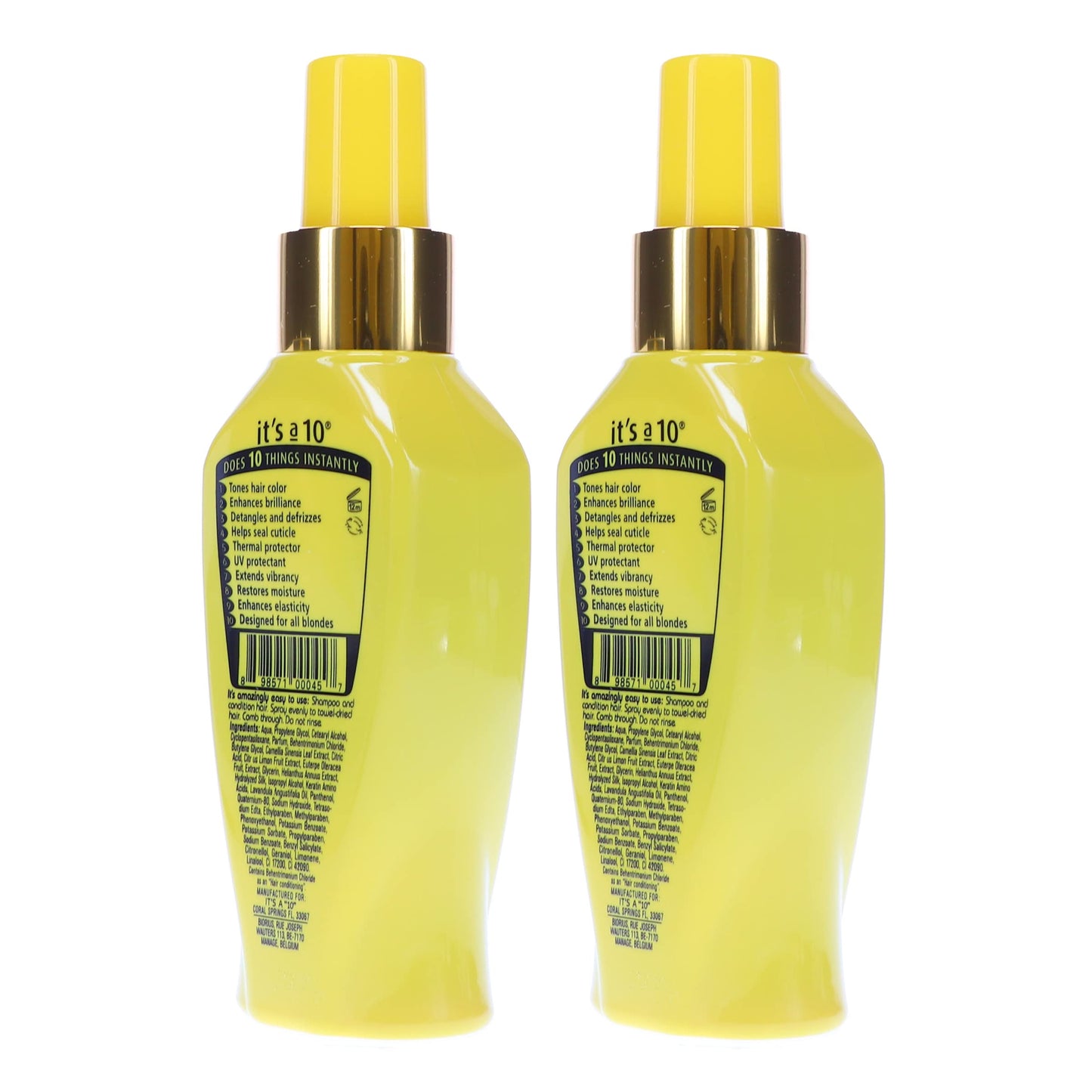ITS A 10 by It's a 10 MIRACLE LEAVE IN PRODUCT FOR BLONDES 4 OZ (Package Of 2)