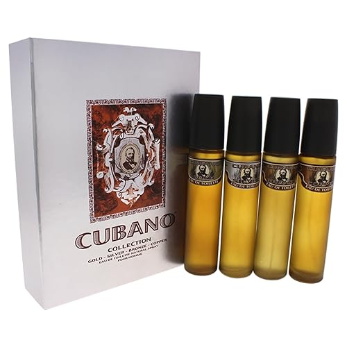 Cubano Variety By Cubano For Men. Set-4 Piece Variety With Cubano Gold, Silver, Bronze & Copper - Each Eau De Toilette Spray 2 OZ