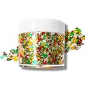 Christmas Glitter Gel for Body, Face, Hair and Lip, Color Changing Glitter Gel Under Light (Christmas)