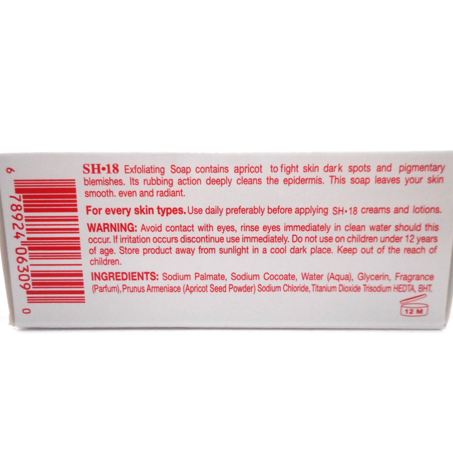 SH 18 Lightening Exfoliating Soap Apricot 7oz