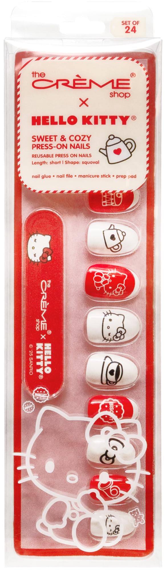 Press on Nails, Artificial Nail Tips for Manicure Beauty & Personal Care the CRÈME shop X HELLO KITTY