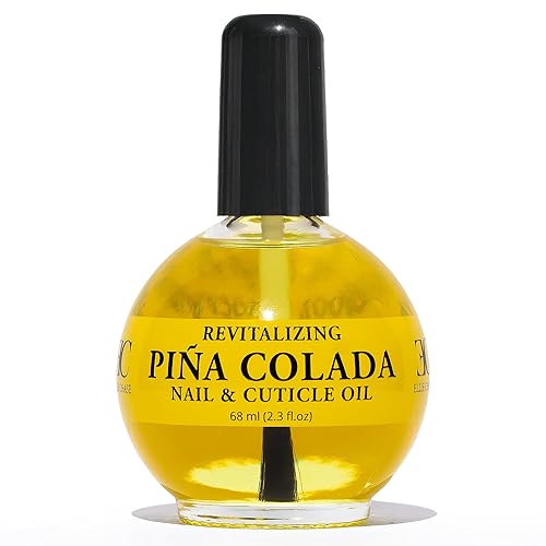 ELLIE CHASE Moisturizing Cuticle & Nail Care Oil 2.3 Fl Oz - Pina Colada Scented - Infused with Jojoba Oil, Aloe, Vitamin E - Nail & Cuticle