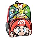 Super Mario Boy's Front Tap Activated LED Light Up 16" School Kid's Backpack
