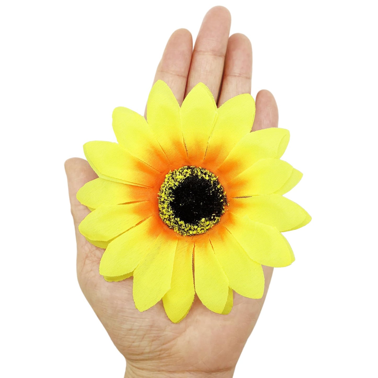 12 Pieces Sunflower Hair Clips Alligator Pins Accessories 3.9 inches for Wedding Party Boho Beach Photography Christmas Decorations