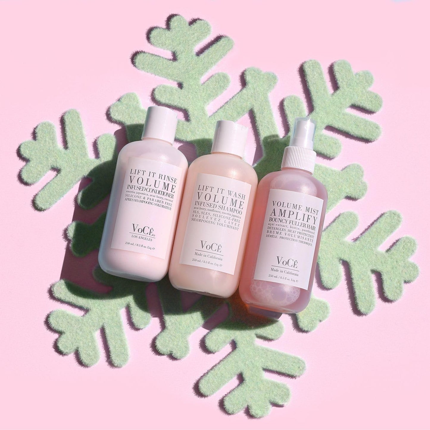 VoCÊ Haircare Volume Collection Gift Set | Includes Shampoo & Conditioner w/Volume Mist Spray | Non-Toxic, Vegan & Cruelty-Free, Removes Excess Oil