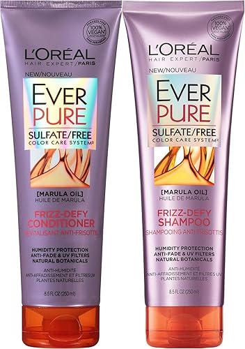 L'Oreal Paris EverPure Frizz-defy Bundle: Shampoo & Conditioner, 8.5 Ounce Each
