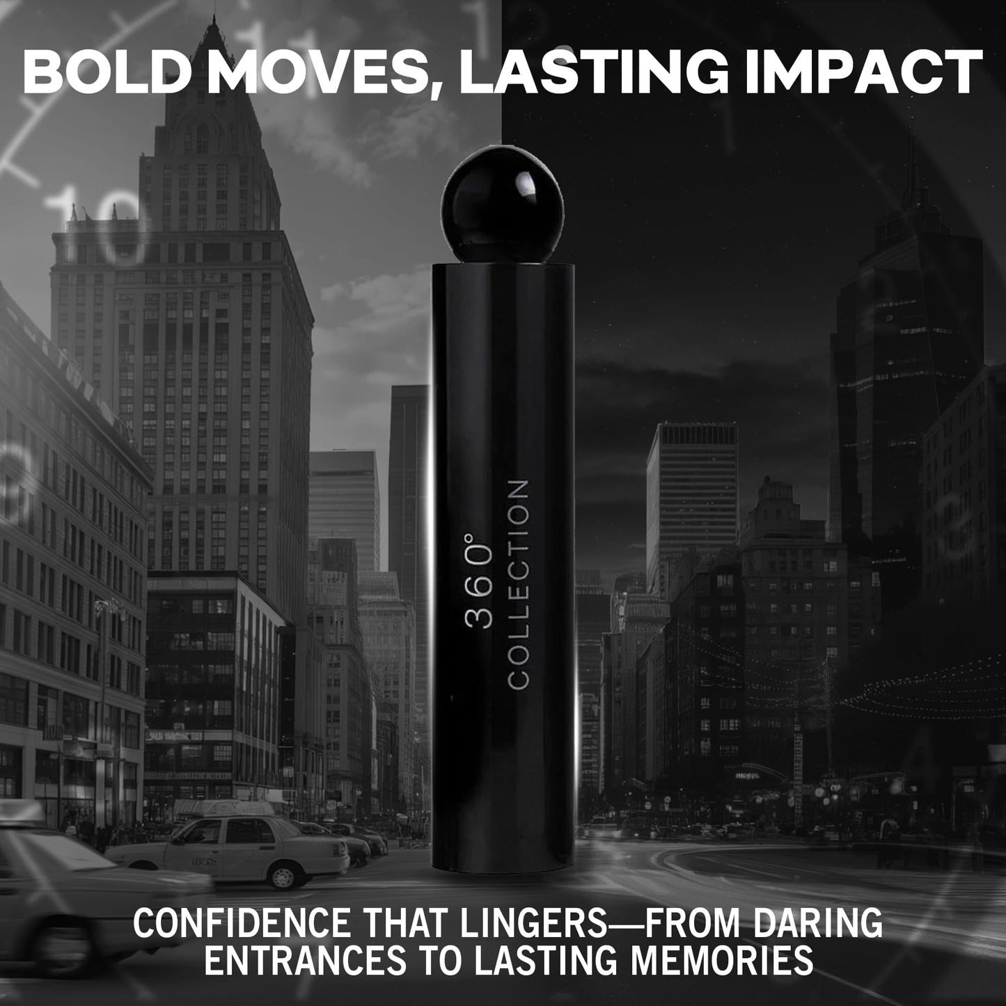 Perry Ellis 360 Collection Noir for Men Eau de Toilette Spray, 3.4 Ounce