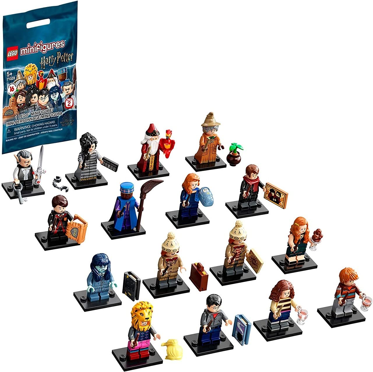 LEGO Harry Potter Minifigures Series 2 (71028) – Collectible Set with Harry, Hermione & Ron, 1 of 16, Gift for Kids & Fans