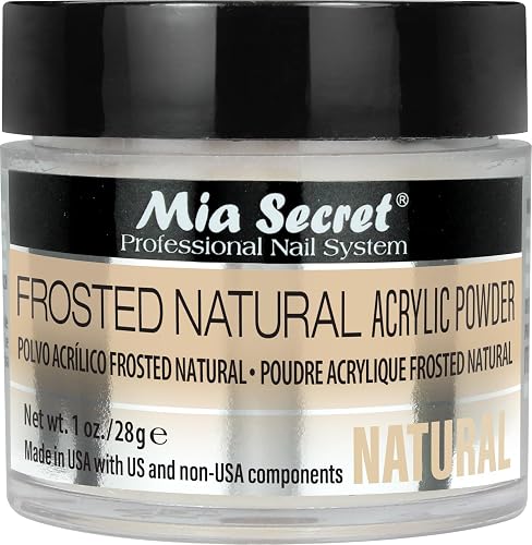 Mia Secret Frosted Natural Acrylic Powder MADE IN USA multiple sizes (1 oz.) Beauty & Personal Care Mia Secret