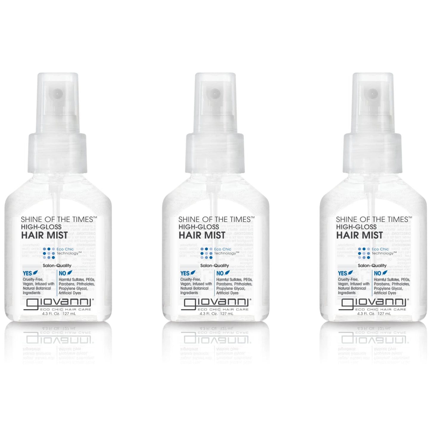 GIOVANNI Shine of the Times Finishing High-Gloss Hair Mist - Anti Frizz, Color Safe, Salon Quality, Cruelty-Free, No Parabens, Infused with Natural