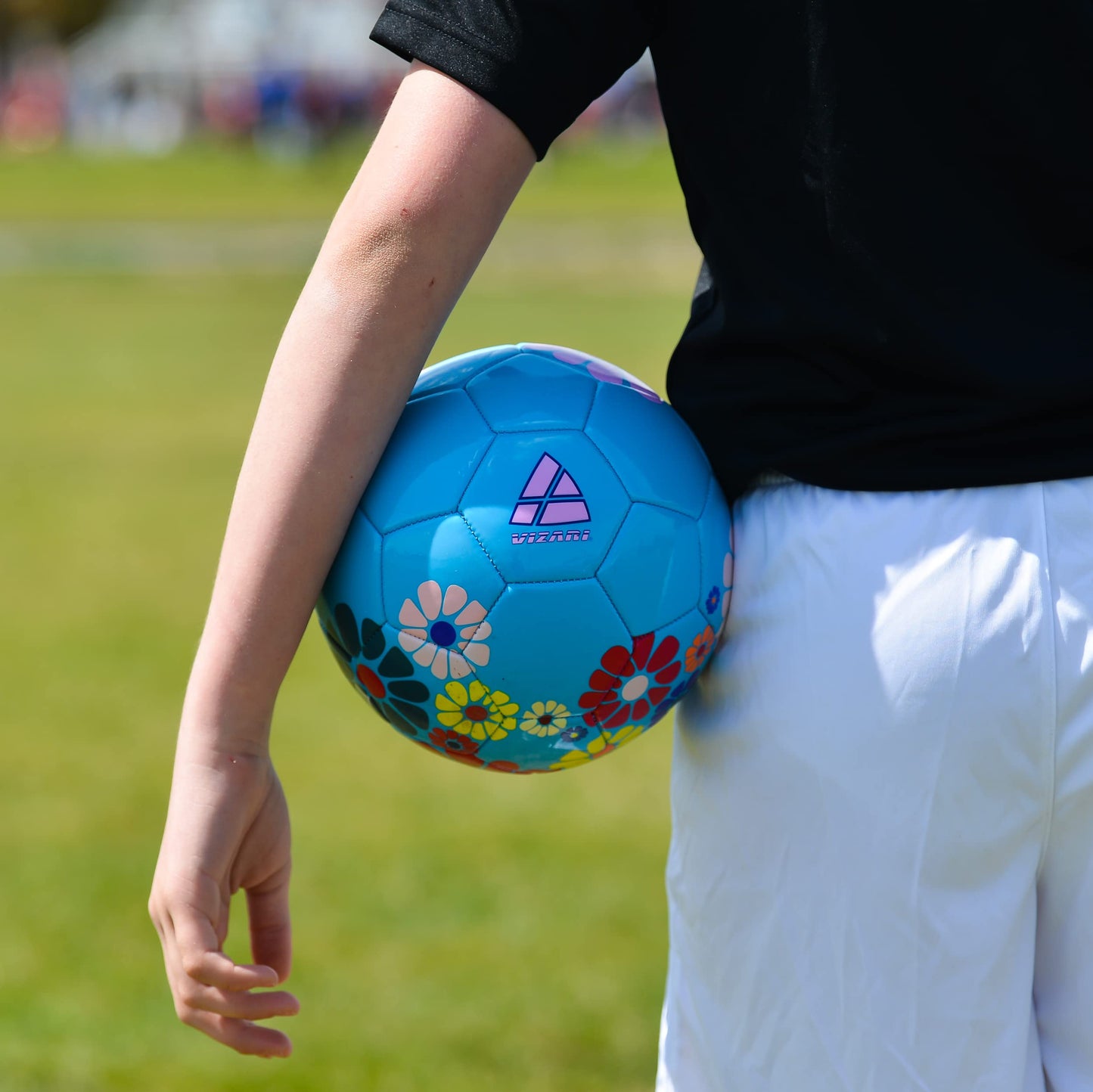 Vizari Blossom Soccer Ball, Blue/Pink, 5