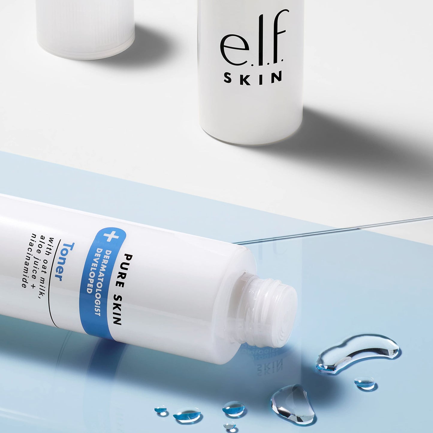 e.l.f. Skin Pure Skin Toner, Gentle, Soothing & Exfoliating Daily Toner for A Smoother-Looking Complexion, Made with Oat Milk, Aloe Juice