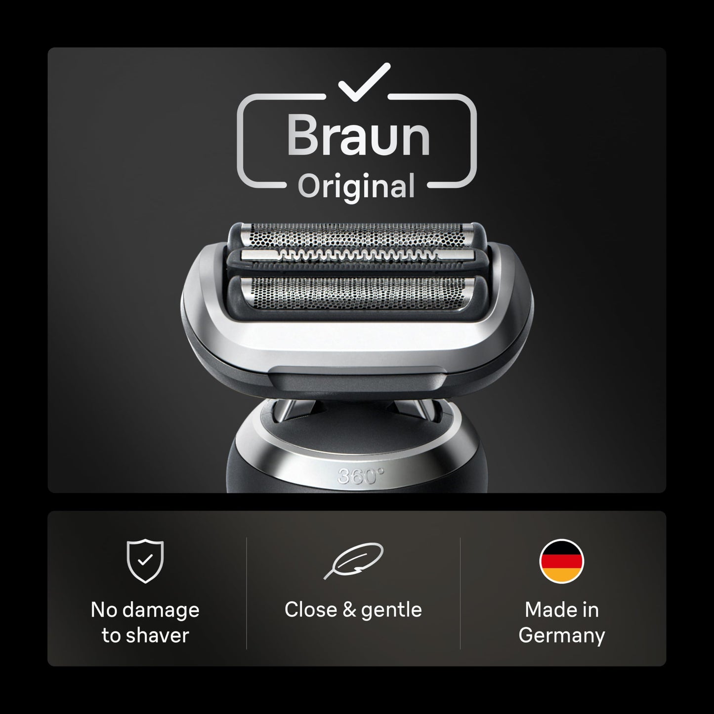 Braun Series 7 Electric Shaver Replacement Head, Easily Attach Your Shaver Head for a Shave as efficient as Day one, Compatible with New Generation Beauty and Personal Care Braun