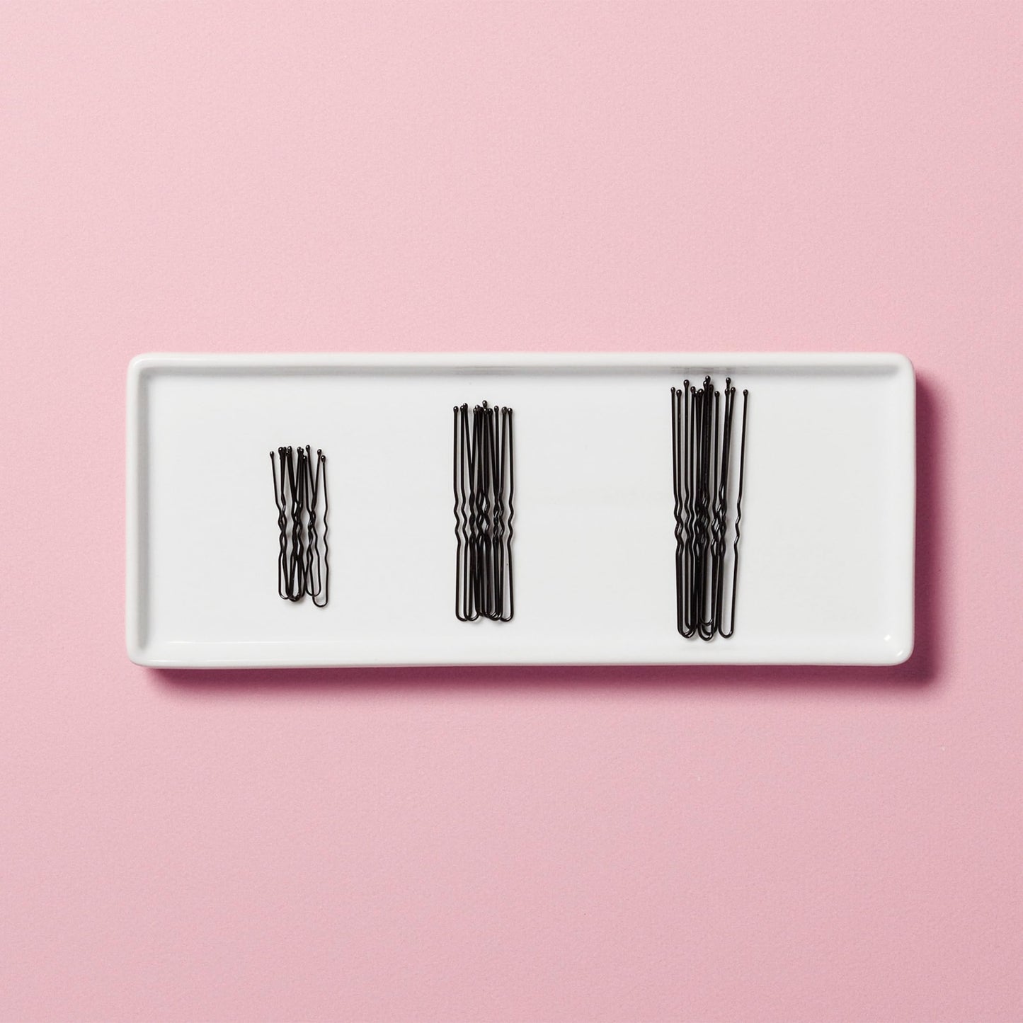 Diane Hair Pins for Women Bulk Pack of 100 Assorted Sizes Jumbo 3, Large 2.5, Medium / Small 1.75 - Black, Crimped Design with Ball Tips, D475-100
