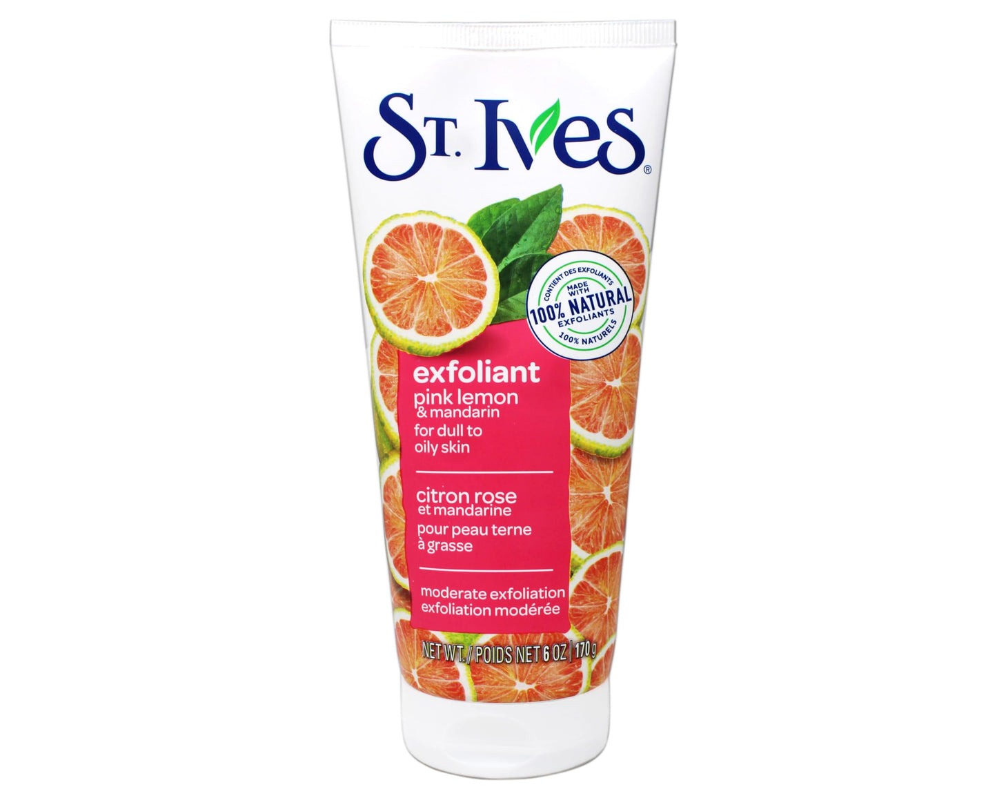 St. Ives Radiant Skin Pink Lemon and Mandarin Orange Face Scrub 6 oz (Pack of 6)