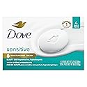 Dove Beauty Bar Soap Sensitive, 4 Bars for Sensitive Skin, Fragrance Free and Hypoallergenic 3.75 oz