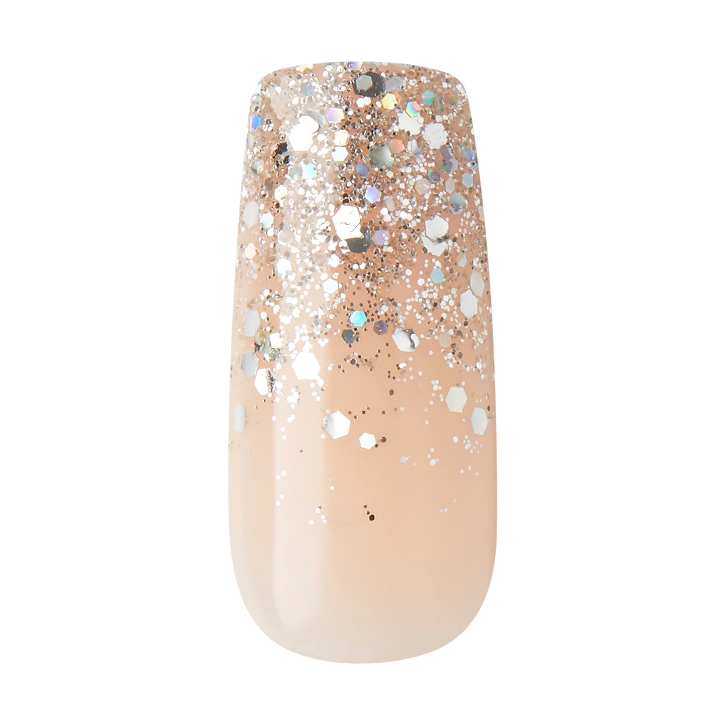 KISS Classy Premium Press On Nails, 'Gorgeous', White, Long Length, Square Shape, Includes 30 Fake Nails, 2g Pink Gel Nail Glue, 1 Manicure Stick, 1