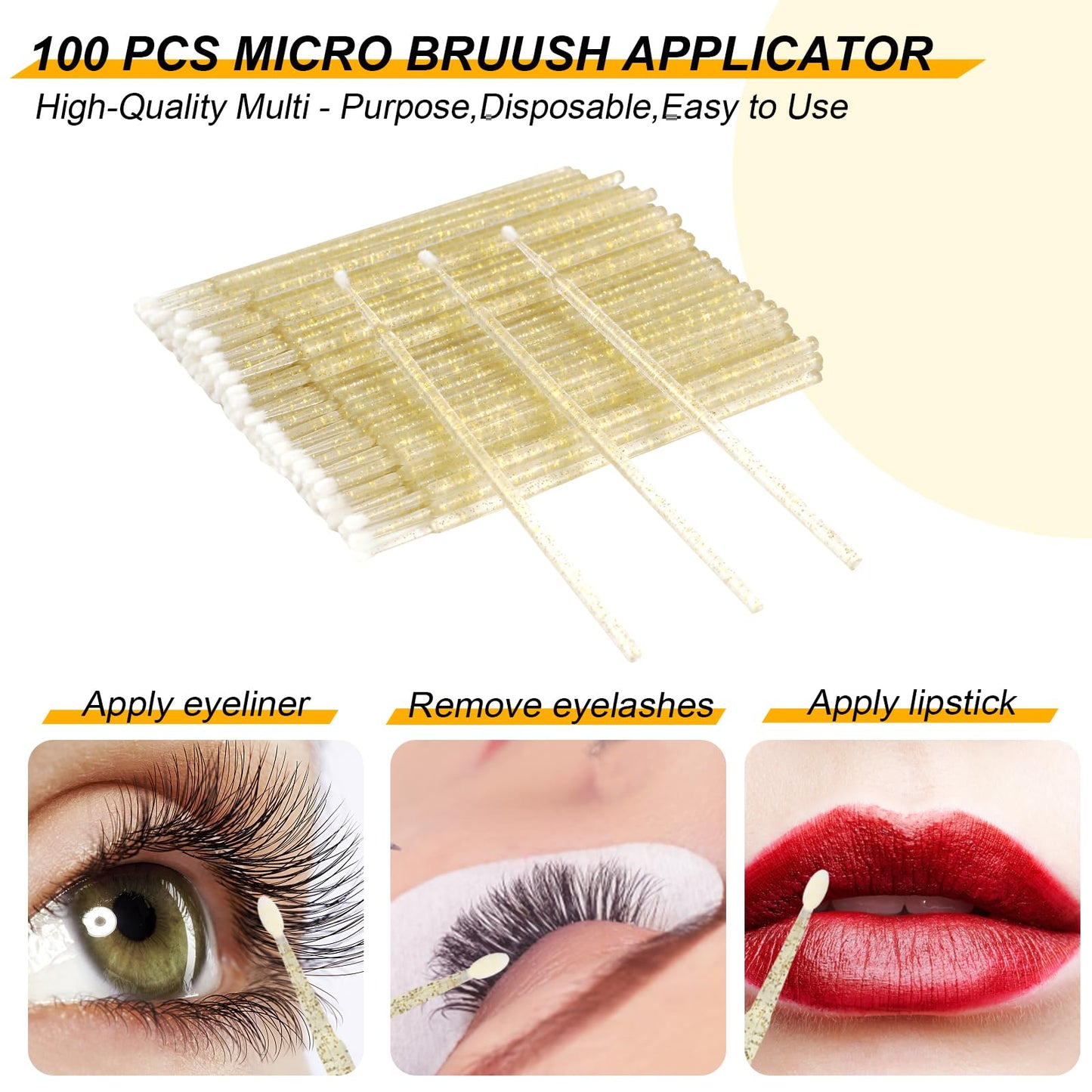 200 sets of false eyelashes kits, disposable micro cotton swabs, and they are matched with false eyelash brushes, lip brushes, mascara brushes,