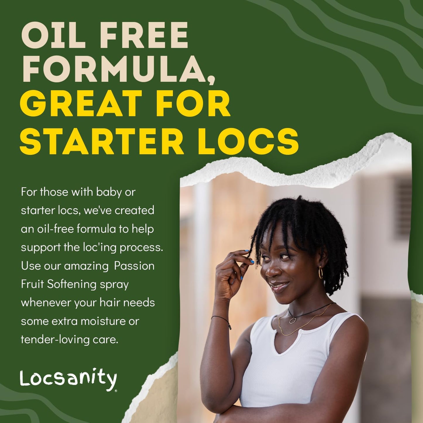 Locsanity Daily Moisturizing Spray for Dull, Dry Locs - Passion Fruit Hair and Scalp Moisturizer for Dreadlocks, Sisterlocks, Microlocks, Braids