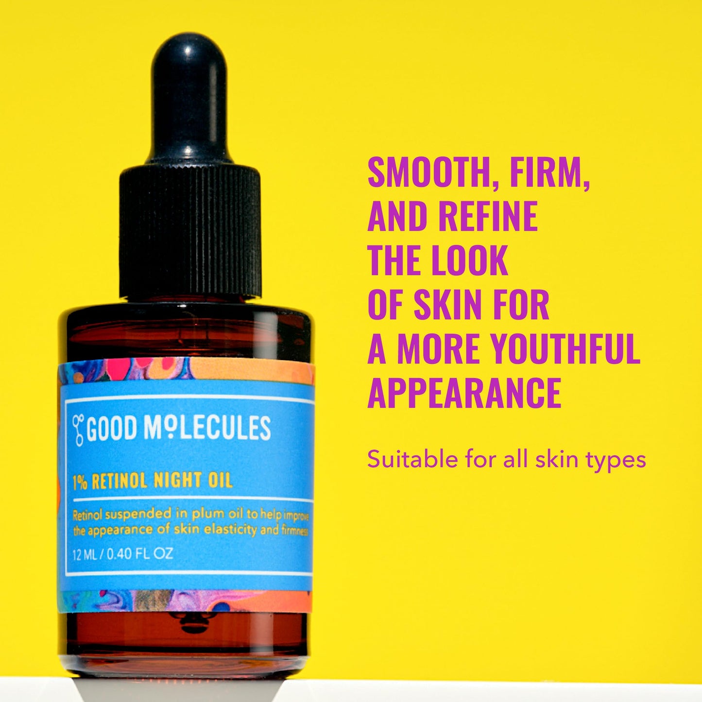 Good Molecules 1% Retinol Night Oil - Retinol and Rosehip Face Oil Formula for Look of Fine Lines & Wrinkles, Anti-Aging, Skin Firming, Beauty and Personal Care Good Molecules