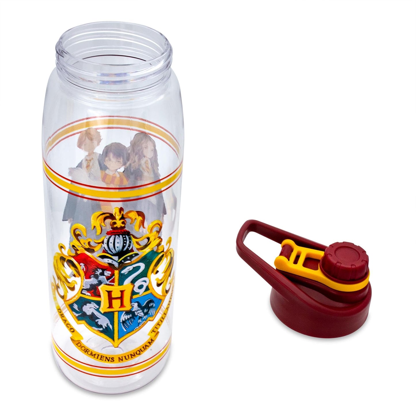 Harry Potter Hogwarts Anime Plastic Water Bottle With Screw-Top Handle Lid | Large Plastic Sports Jug | Holds 28 Ounces