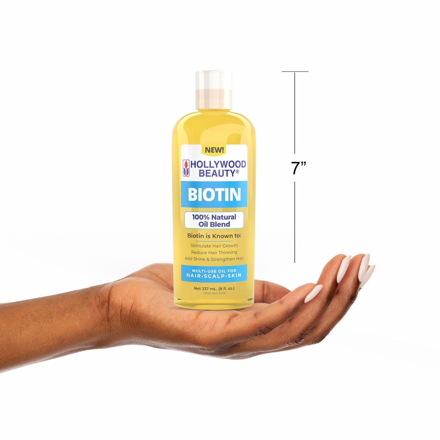 Hollywood Beauty Biotin Oil for Hair, Scalp, and Skin (8 fl oz)