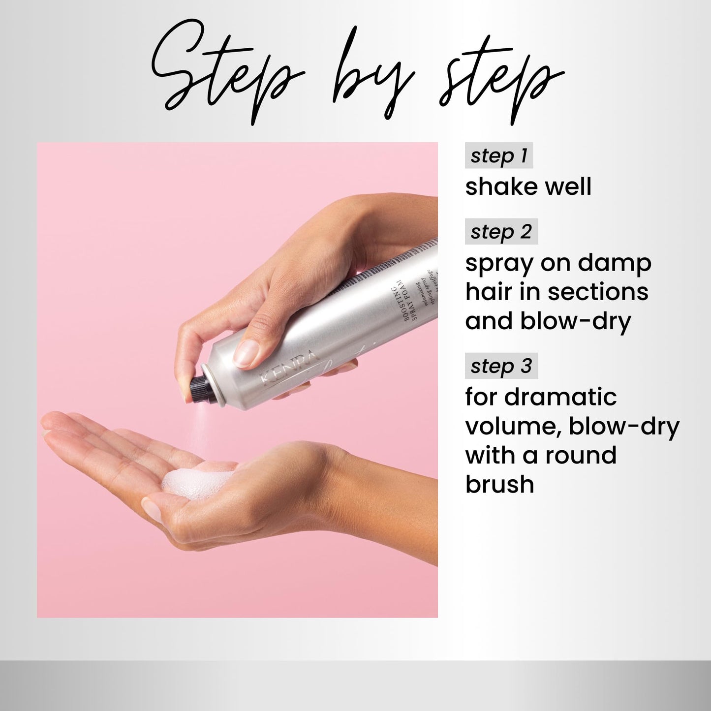 Kenra Professional Platinum Boosting Spray-Foam 17 | Volumizing Styling Spray | Touchable, Brushable Hold | All-Day Lift & Style Support | Lightweight