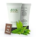 ECO amenities Mini Lotion Bulk - 72 Count 0.75 fl oz (22 ml) Tubes - Travel Size Toiletries & Body Lotion Tubes - Green Tea Scent for Hotel Amenity