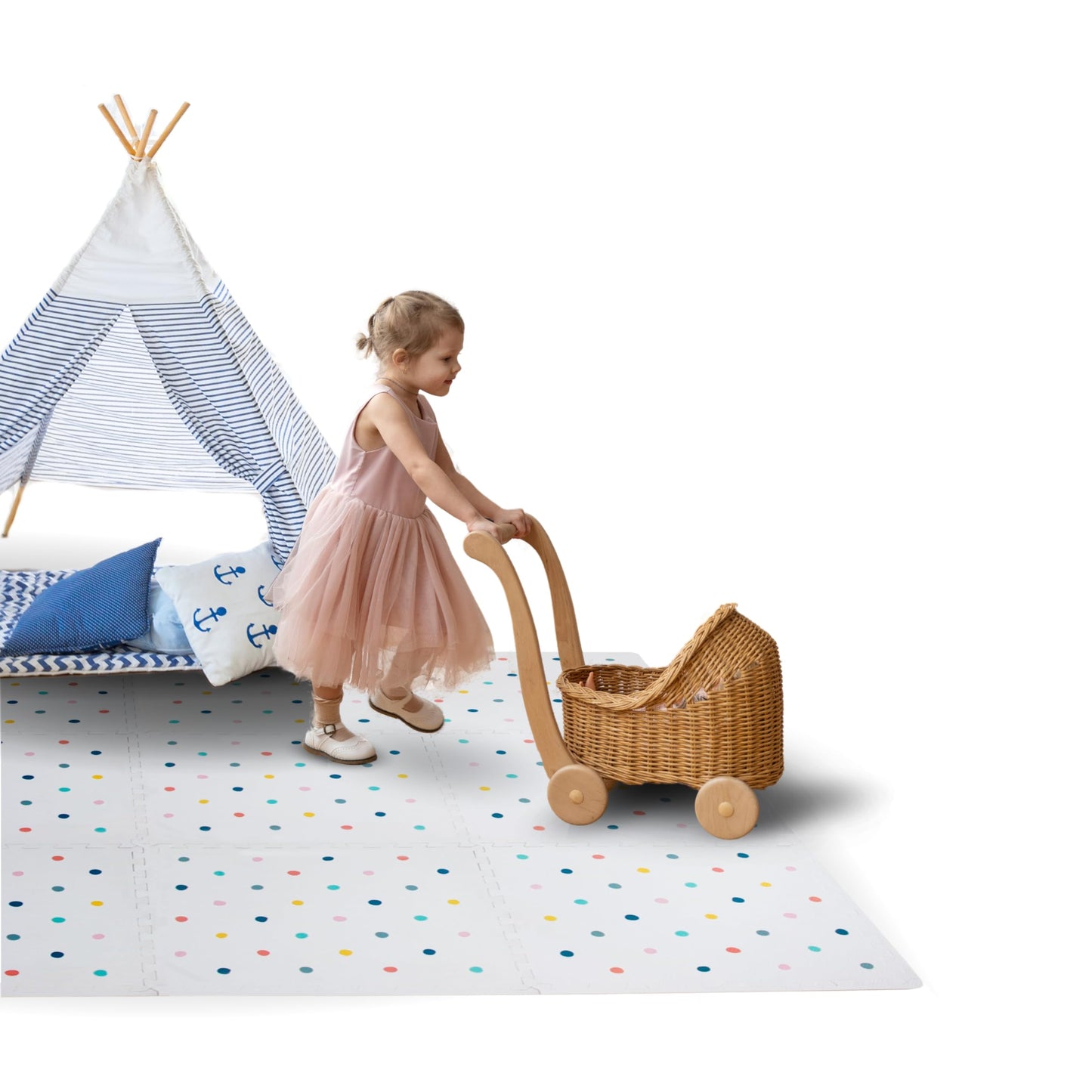 Soft Non-Toxic Baby Play Mat XXL – 9 PCS 24"x24" EVA Foam Interlocking Tiles, Colorful Puzzle Floor Mats for Kids, Nursery & Playroom