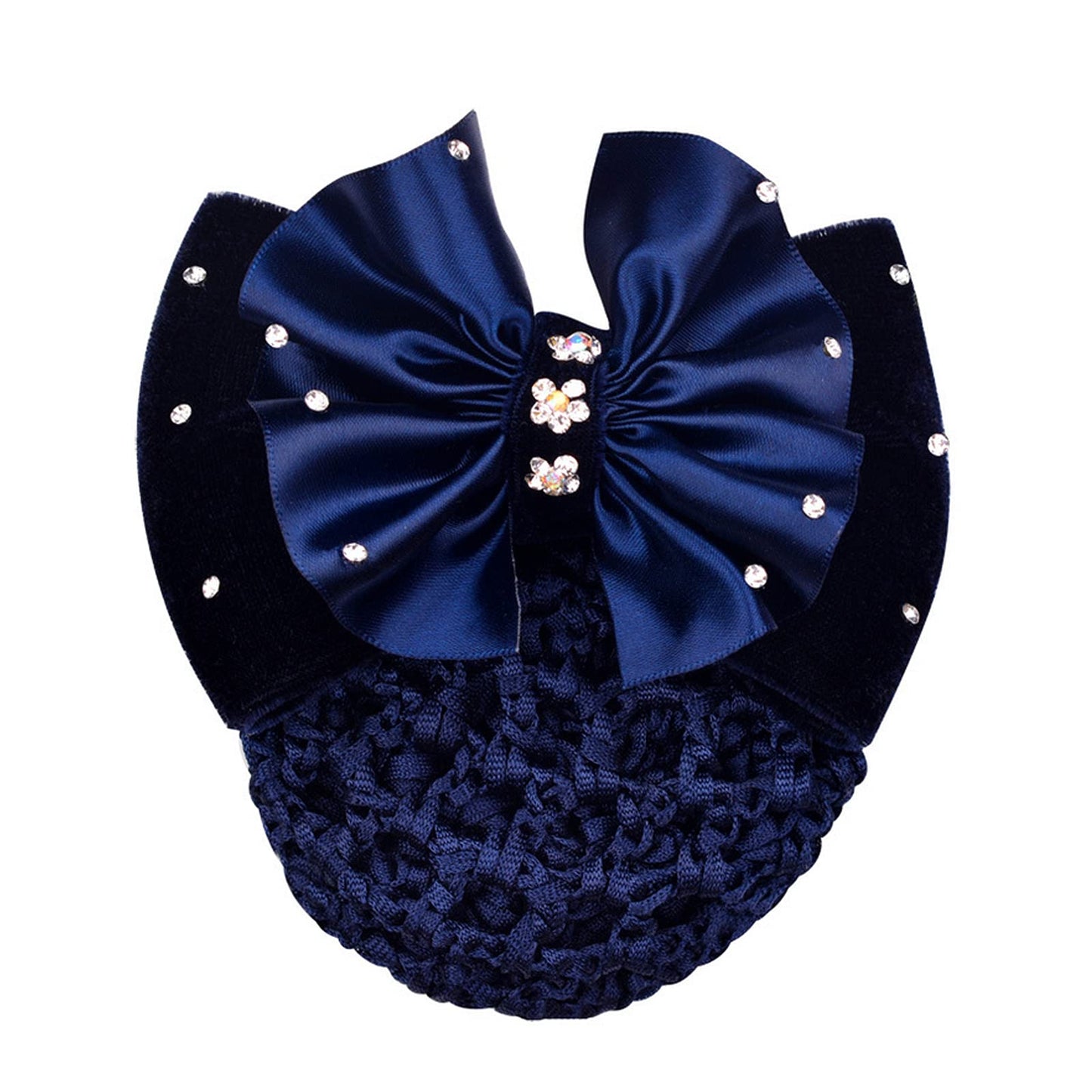 iRIIRIO 4pcs Women Hair Clips With Bows Hair Bun Cover Barrettes Net Snood Hairnet Lace Bow Bow-knot Decor Hair Clip Hairnet Mother's Day Gift